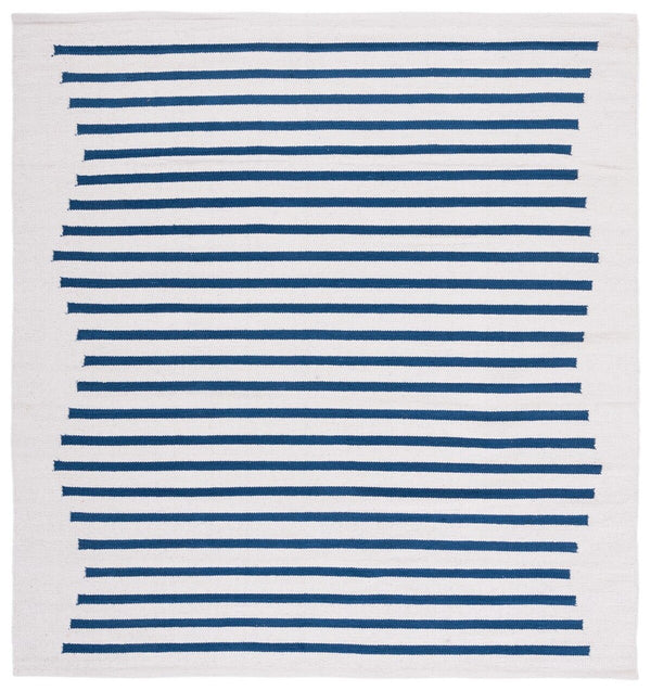 Safavieh Montauk 313 Hand Woven 100% Cotton Rug Ivory / Navy 100% Cotton MTK313M-9