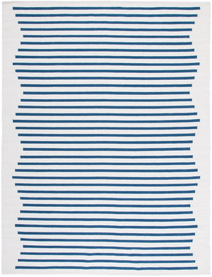 Safavieh Montauk 313 Hand Woven 100% Cotton Rug Ivory / Navy 100% Cotton MTK313M-9