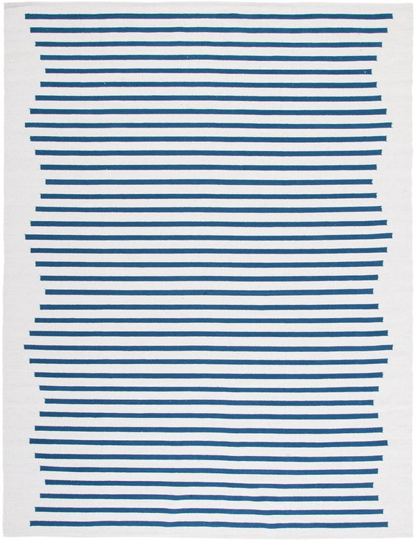 Safavieh Montauk 313 Hand Woven 100% Cotton Rug Ivory / Navy 100% Cotton MTK313M-9