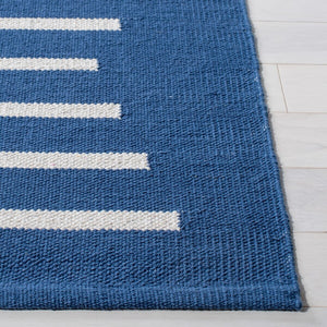 Safavieh Montauk 313 Hand Woven 100% Cotton Rug Navy / Ivory 100% Cotton MTK313N-9