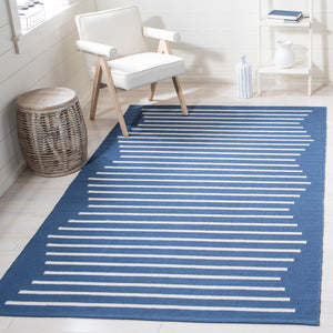 Safavieh Montauk 313 Hand Woven 100% Cotton Rug Navy / Ivory 100% Cotton MTK313N-9