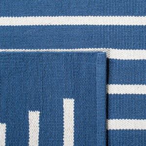 Safavieh Montauk 313 Hand Woven 100% Cotton Rug Navy / Ivory 100% Cotton MTK313N-9