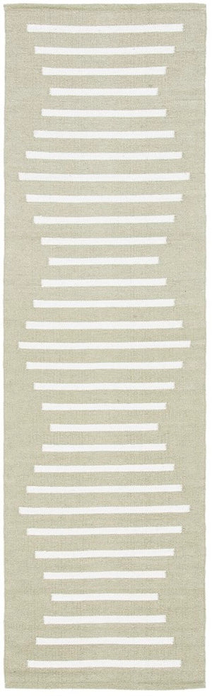 Safavieh Montauk 313 Hand Woven 100% Cotton Rug Light Green / Ivory 100% Cotton MTK313W-9