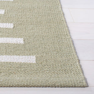 Safavieh Montauk 313 Hand Woven 100% Cotton Rug Light Green / Ivory 100% Cotton MTK313W-9