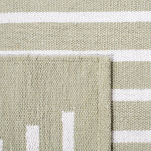 Safavieh Montauk 313 Hand Woven 100% Cotton Rug Light Green / Ivory 100% Cotton MTK313W-9