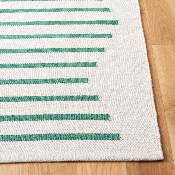 Safavieh Montauk 313 Hand Woven 100% Cotton Rug Ivory / Dark Green 100% Cotton MTK313X-9