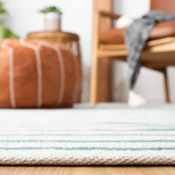 Safavieh Montauk 313 Hand Woven 100% Cotton Rug Ivory / Dark Green 100% Cotton MTK313X-9