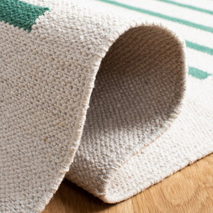 Safavieh Montauk 313 Hand Woven 100% Cotton Rug Ivory / Dark Green 100% Cotton MTK313X-9