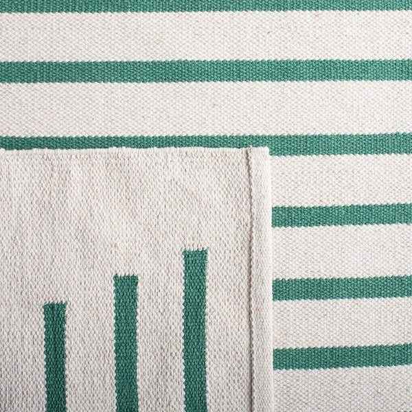 Safavieh Montauk 313 Hand Woven 100% Cotton Rug Ivory / Dark Green 100% Cotton MTK313X-9