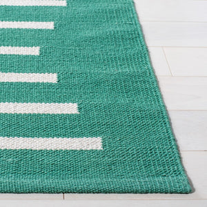 Safavieh Montauk 313 Hand Woven 100% Cotton Rug Dark Green / Ivory 100% Cotton MTK313Y-9