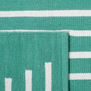 Safavieh Montauk 313 Hand Woven 100% Cotton Rug Dark Green / Ivory 100% Cotton MTK313Y-9