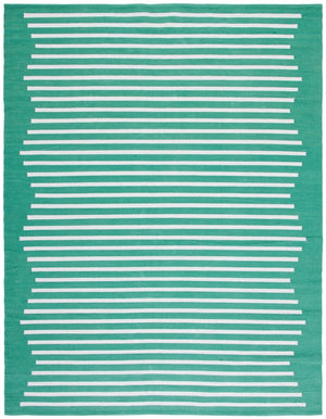 Safavieh Montauk 313 Hand Woven 100% Cotton Rug Dark Green / Ivory 100% Cotton MTK313Y-9