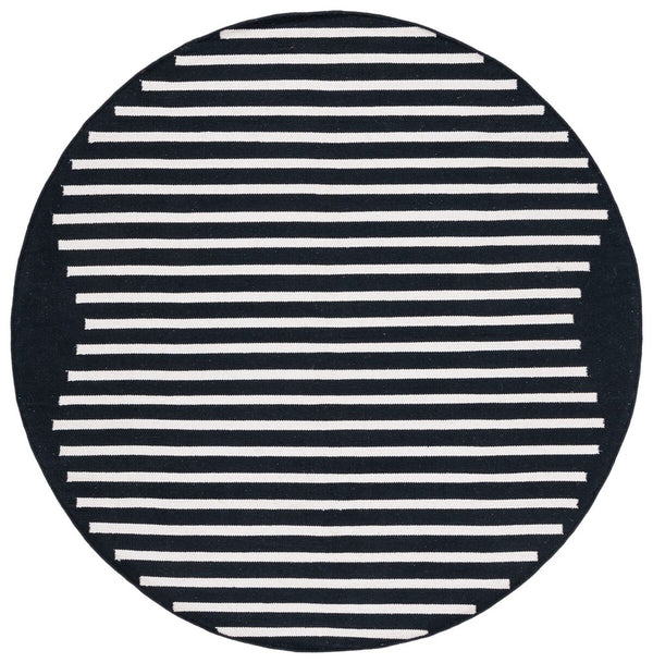 Safavieh Montauk 313 Hand Woven 100% Cotton Rug Black / Ivory 100% Cotton MTK313Z-9