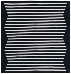 Safavieh Montauk 313 Hand Woven 100% Cotton Rug Black / Ivory 100% Cotton MTK313Z-9