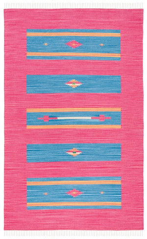 Montauk 551 Hand Weaved 100% Cotton Rug Red / Blue 100% COTTON MTK551Q-6SQ