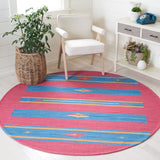 Montauk 551 Hand Weaved 100% Cotton Rug Red / Blue 100% COTTON MTK551Q-6SQ