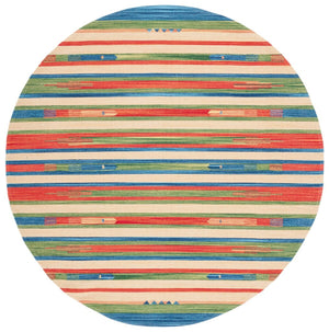 Montauk 553 Hand Weaved 100% Cotton Rug Green / Blue 100% COTTON MTK553Y-4