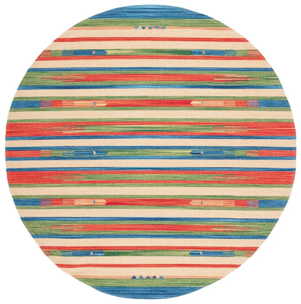 Montauk 553 Hand Weaved 100% Cotton Rug Green / Blue 100% COTTON MTK553Y-4