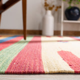 Montauk 554 Hand Weaved 100% Cotton Rug Red / Blue 100% COTTON MTK554Q-4