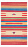 Montauk 554 Hand Weaved 100% Cotton Rug Red / Blue 100% COTTON MTK554Q-4