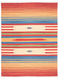 Montauk 554 Hand Weaved 100% Cotton Rug Red / Blue 100% COTTON MTK554Q-4