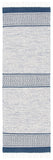 Montauk 651 Handloomed 100% Cotton Bohemian Rug Ivory / Navy 100% COTTON MTK651N-8