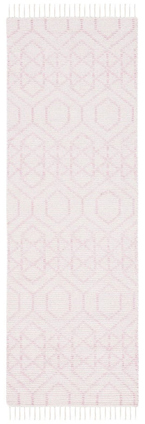 Montauk 652 Handloomed 100% Cotton Bohemian Rug Pink / Ivory 100% COTTON MTK652U-8
