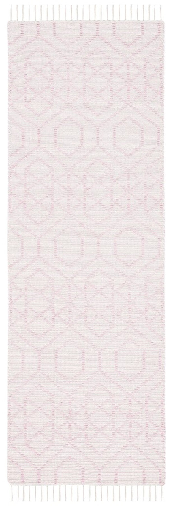 Montauk 652 Handloomed 100% Cotton Bohemian Rug Pink / Ivory 100% COTTON MTK652U-8