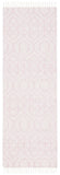 Montauk 652 Handloomed 100% Cotton Bohemian Rug Pink / Ivory 100% COTTON MTK652U-8