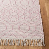 Montauk 652 Handloomed 100% Cotton Bohemian Rug Pink / Ivory 100% COTTON MTK652U-8