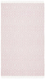 Montauk 652 Handloomed 100% Cotton Bohemian Rug Pink / Ivory 100% COTTON MTK652U-8