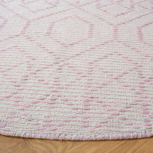 Montauk 652 Handloomed 100% Cotton Bohemian Rug Pink / Ivory 100% COTTON MTK652U-8