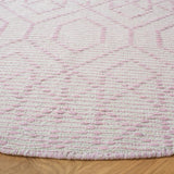 Montauk 652 Handloomed 100% Cotton Bohemian Rug Pink / Ivory 100% COTTON MTK652U-8