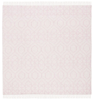 Montauk 652 Handloomed 100% Cotton Bohemian Rug Pink / Ivory 100% COTTON MTK652U-8