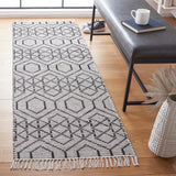 Montauk 652 Handloomed 100% Cotton Bohemian Rug Black / Beige 100% COTTON MTK652Z-8