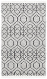 Montauk 652 Handloomed 100% Cotton Bohemian Rug Black / Beige 100% COTTON MTK652Z-8