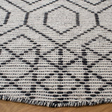 Montauk 652 Handloomed 100% Cotton Bohemian Rug Black / Beige 100% COTTON MTK652Z-8