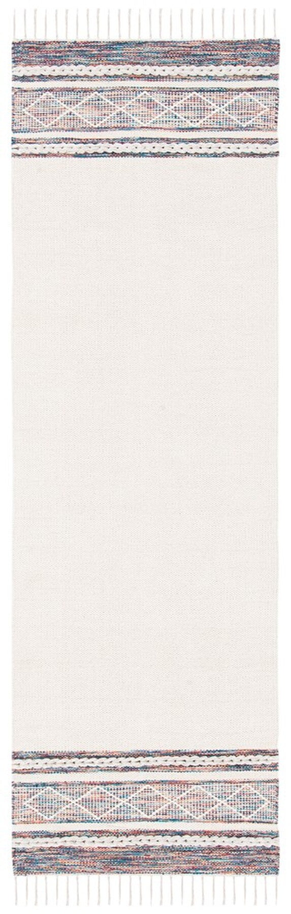 Montauk 653 Handloomed 100% Cotton Bohemian Rug Beige / Blue 100% COTTON MTK653B-8