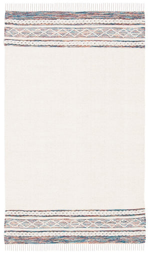 Montauk 653 Handloomed 100% Cotton Bohemian Rug Beige / Blue 100% COTTON MTK653B-8