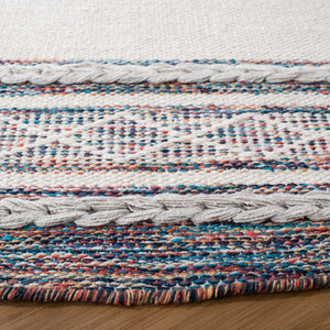 Montauk 653 Handloomed 100% Cotton Bohemian Rug Beige / Blue 100% COTTON MTK653B-8