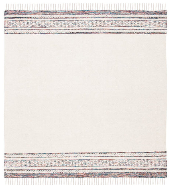 Montauk 653 Handloomed 100% Cotton Bohemian Rug Beige / Blue 100% COTTON MTK653B-8