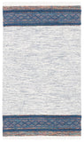 Montauk 653 Handloomed 100% Cotton Bohemian Rug Navy / Beige 100% COTTON MTK653N-8