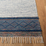 Montauk 653 Handloomed 100% Cotton Bohemian Rug Navy / Beige 100% COTTON MTK653N-8