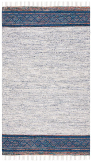 Montauk 653 Handloomed 100% Cotton Bohemian Rug Navy / Beige 100% COTTON MTK653N-8