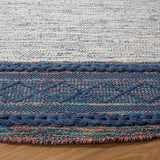 Montauk 653 Handloomed 100% Cotton Bohemian Rug Navy / Beige 100% COTTON MTK653N-8