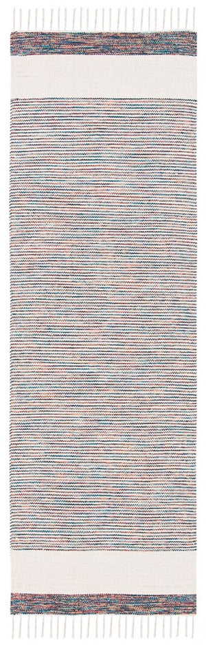 Montauk 654 Handloomed 100% Cotton Bohemian Rug Beige / Blue 100% COTTON MTK654B-8
