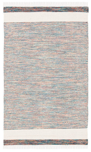 Montauk 654 Handloomed 100% Cotton Bohemian Rug Beige / Blue 100% COTTON MTK654B-8