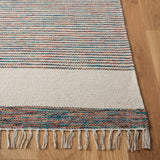 Montauk 654 Handloomed 100% Cotton Bohemian Rug Beige / Blue 100% COTTON MTK654B-8