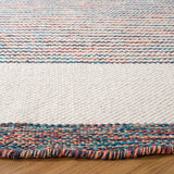 Montauk 654 Handloomed 100% Cotton Bohemian Rug Beige / Blue 100% COTTON MTK654B-8