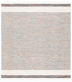 Montauk 654 Handloomed 100% Cotton Bohemian Rug Beige / Blue 100% COTTON MTK654B-8